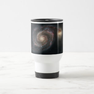 Taza De Viaje La galaxia del Remolino M51 & Compañera en el espa