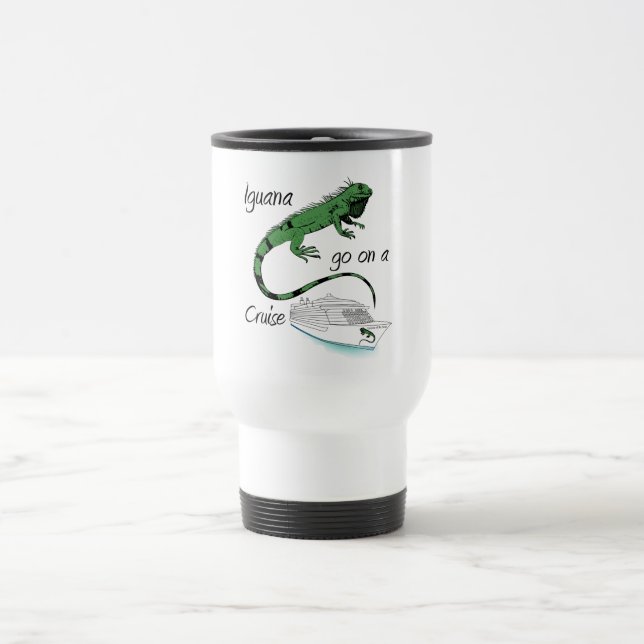 Taza De Viaje La iguana va en una travesía (Centro)