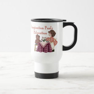 Taza De Viaje La imaginación alimenta la educación (teaparty)