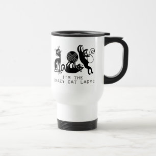 Taza De Viaje La loca dama del gato