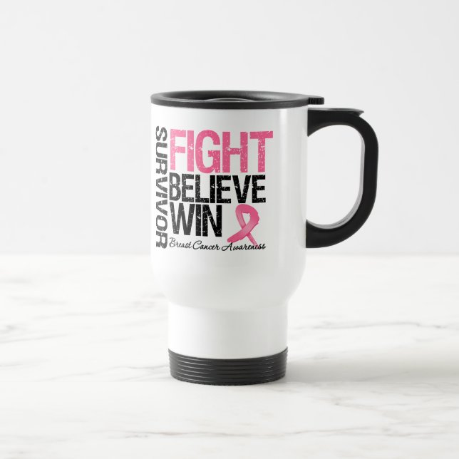 Taza De Viaje La lucha del superviviente del cáncer de pecho (Derecha)