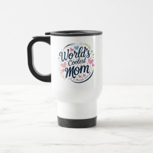 Taza De Viaje La mamá más fría del mundo - Estrellas y corazones