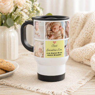 Taza De Viaje La mejor abuela del mundo Collage de 8 fotos