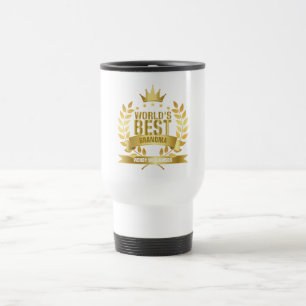 Taza De Viaje La Mejor Abuela del Mundo Diversión Oro