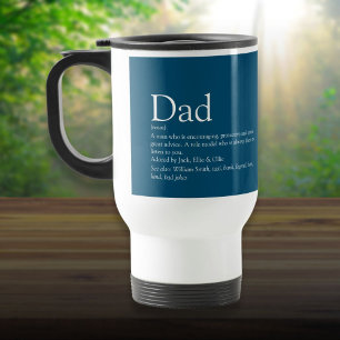 Taza De Viaje La mejor definición de papá padre padre azul de to