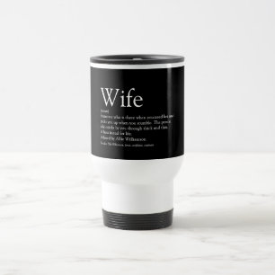 Taza De Viaje La mejor esposa del mundo Definición en blanco y n