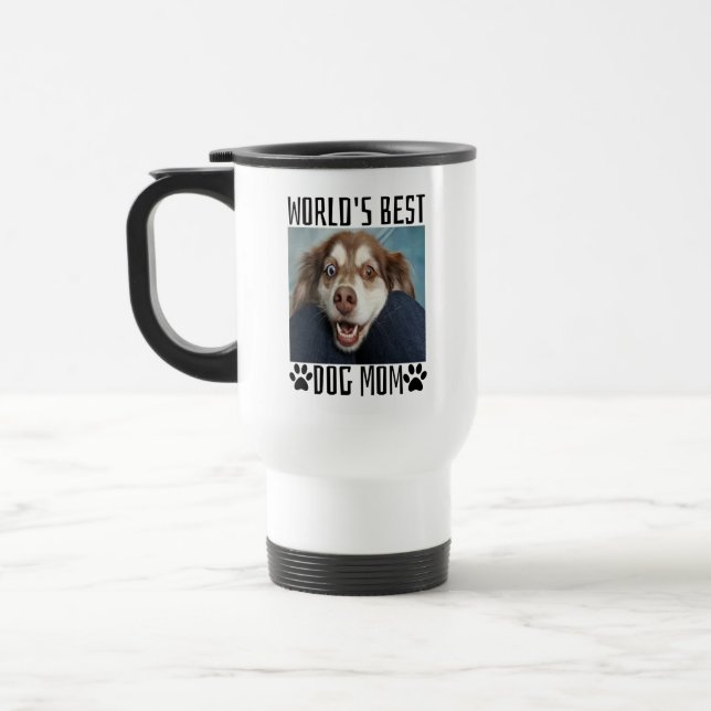 Taza De Viaje La mejor madre del perro del mundo (Izquierda)