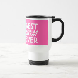 Taza De Viaje LA MEJOR MAMA DE LA ÉPOCA A03 rosa y blanca