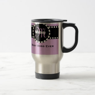 Taza De Viaje La mejor PÚRPURA conocida del monograma y del
