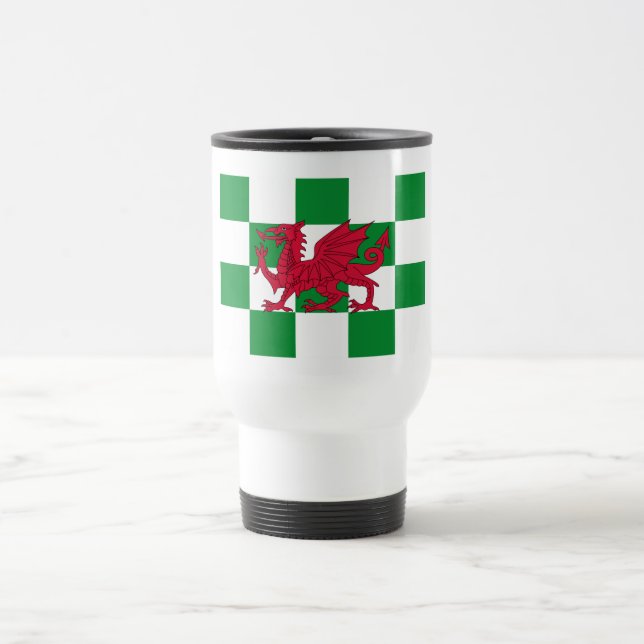 Taza De Viaje La mística bandera del Dragón Celta Rojo de Gales (Centro)