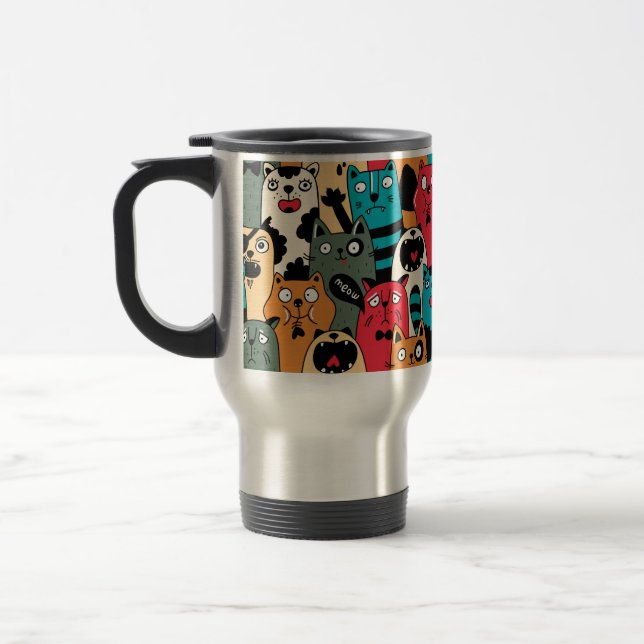 Taza De Viaje La multitud de gatos (Izquierda)