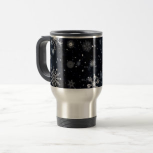 Taza De Viaje La Navidad de SlipperyJoe invernal mágica pacífica