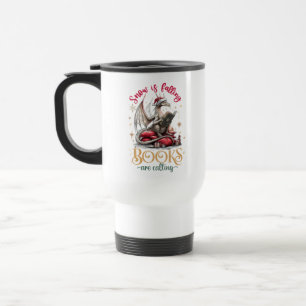 Taza De Viaje La nieve está cayendo, los libros están llamando