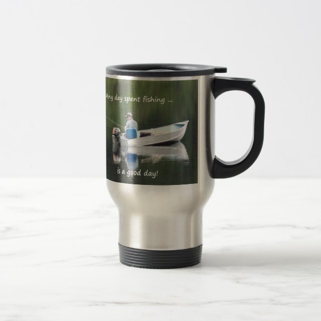 Taza De Viaje La pesca diurna es una cita divertida (Derecha)