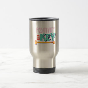 Taza De Viaje la positividad es el diseño clave