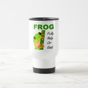 Taza De Viaje La RANA, confía completamente en dios