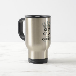 Taza De Viaje La reina tranquila de SlipperyJoe's corona de plat