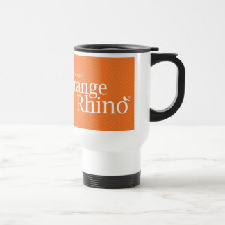 Taza De Viaje La taza anaranjada del viaje del rinoceronte
