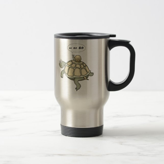 Taza De Viaje La tortuga y el caracol van van van (Derecha)