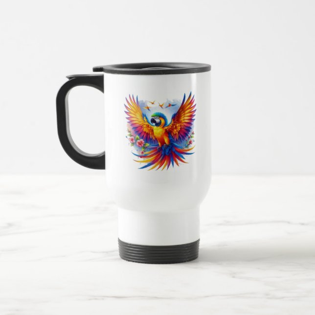 Taza De Viaje La vibrante sinfonía del loro (Izquierda)