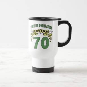 Taza De Viaje La Vida Comienza A Los 70 Años