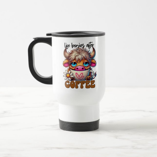 Taza De Viaje La vida comienza después del café  (Izquierda)