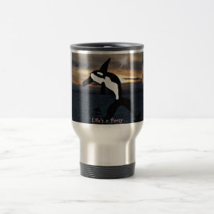 Taza De Viaje La vida de la ballena de la orca es un viaje del