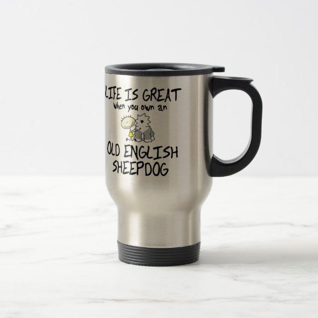 Taza De Viaje La vida es gran taza inglesa vieja del viaje del (Derecha)