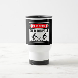 Taza De Viaje La vida es mejor en bicicleta Cita de ciclismo Dep