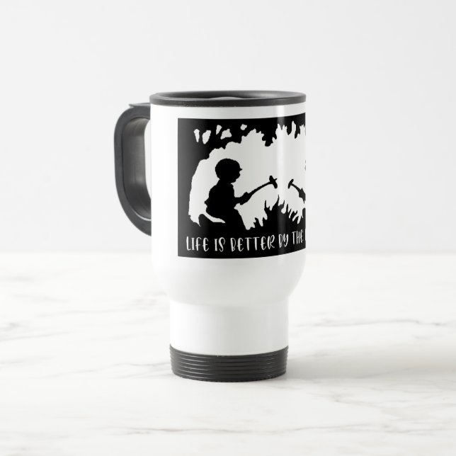 Taza De Viaje La Vida Es Mejor En La Fogata (Anverso izquierdo)