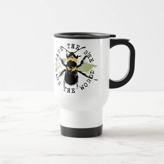 Taza De Viaje La yoga habla: ¡Ahorre la reserva de la abeja… el (Derecha)
