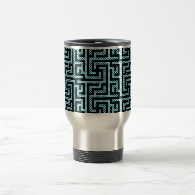 Taza De Viaje Laberinto azul y negro (Centro)