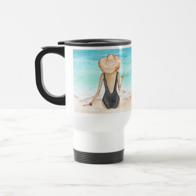 Taza De Viaje ladie en la playa (Izquierda)