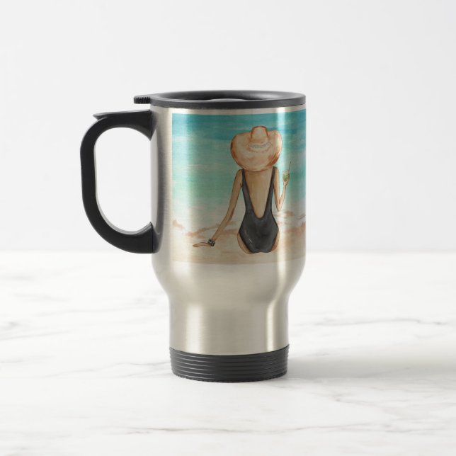 Taza De Viaje ladie en la playa (Izquierda)