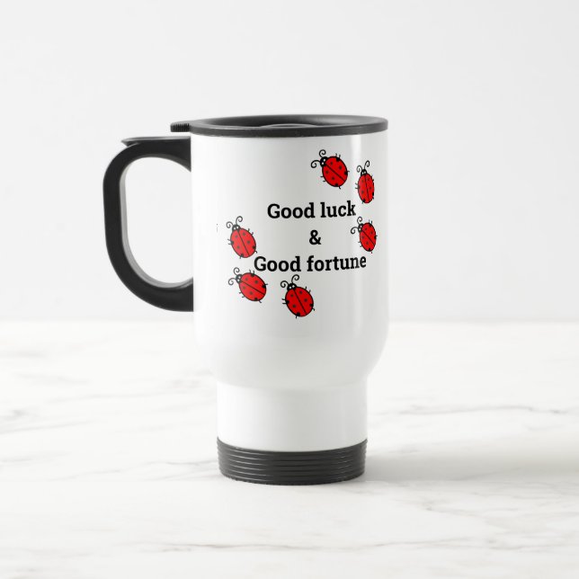 Taza De Viaje LadyBUG Buena Suerte Fortune Family Amulet Photo C (Izquierda)