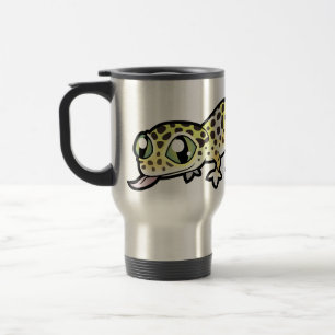 Taza De Viaje Lagarto Leopardo de Dibujos Animados