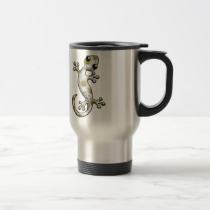 Taza De Viaje Lagartos del Gecko de la margarita