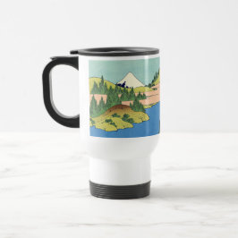 Taza De Viaje Lago Hokusai Hakone en la provincia de Sagami