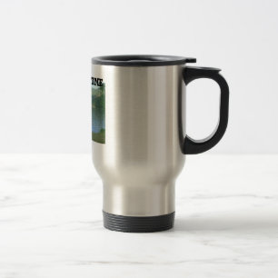 Taza De Viaje lago, pescando tiempo