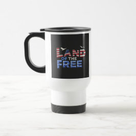 Taza De Viaje "Land of the Free" Travel Coffee Mug.