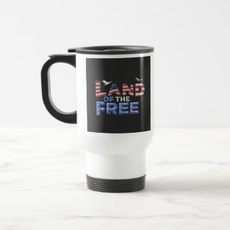 Taza De Viaje "Land of the Free" Travel Coffee Mug.