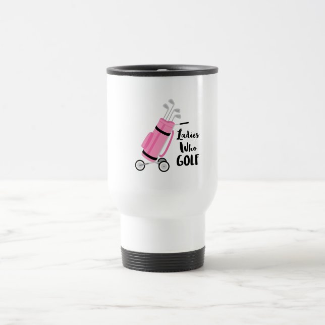Taza De Viaje Las damas que practican el golf (Centro)
