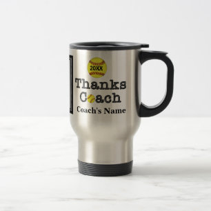 Taza De Viaje Las ideas del regalo del coche del softball