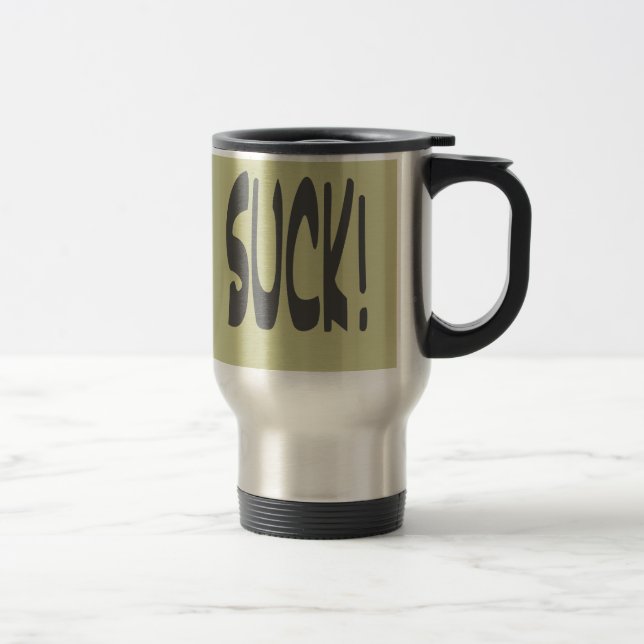 Taza De Viaje ¡Las mañanas chupan! (Derecha)