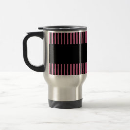 Taza De Viaje Las mejores rayas negras rosadas conocidas siempre