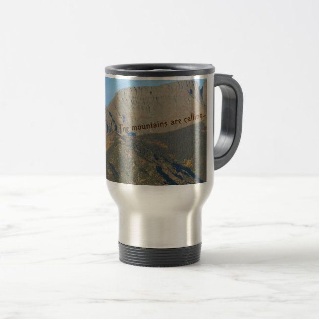 Taza De Viaje Las montañas llaman: Montaña (Anverso derecho)