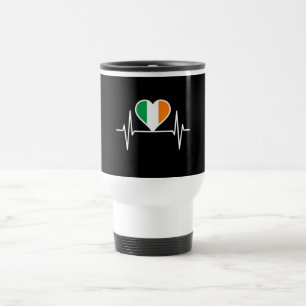 Taza De Viaje Latido de la bandera de Irlanda