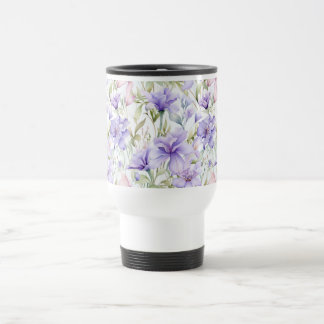 Taza De Viaje Lavanda Rubor Acuarela