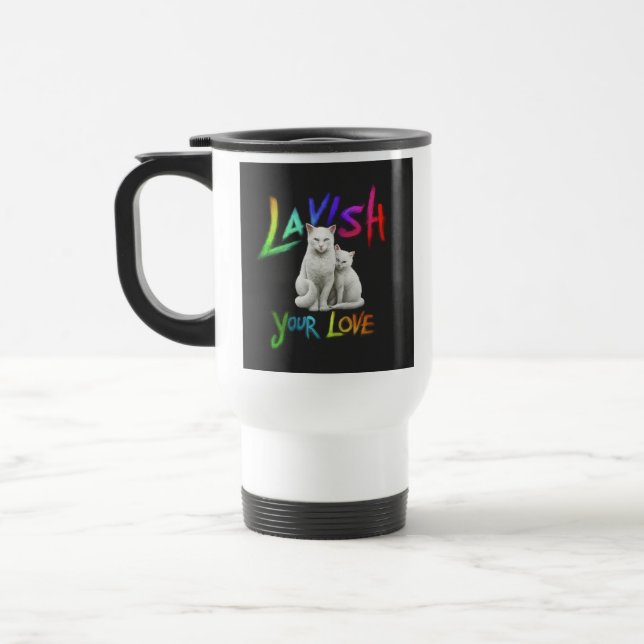 Taza De Viaje "Lávate tu amor" Café de viaje Mug (Izquierda)