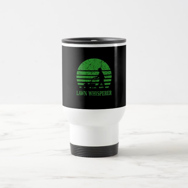 Taza De Viaje Lawn Mower Lawn Whisperer Gardener Gift (Centro)